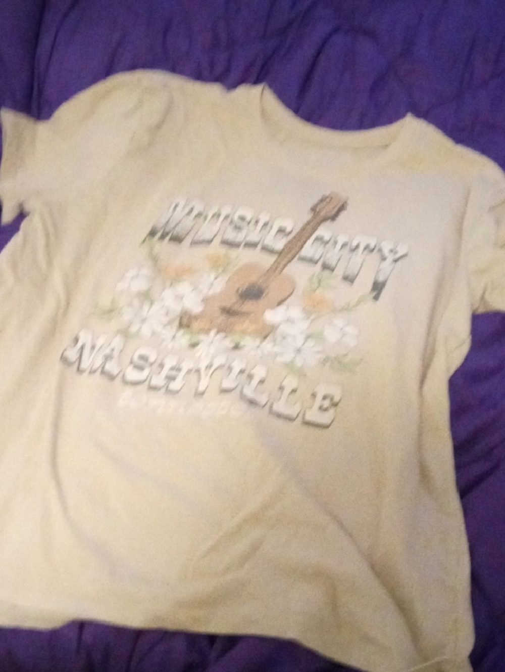 Time and Tru Cream Nashville Music City Graphic Tee